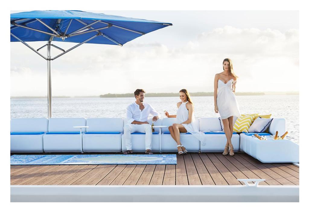 WATERSCAPE pontoon and the complementary range of Waterscape-branded furniture. © Superior Jetties www.superiorjetties.com